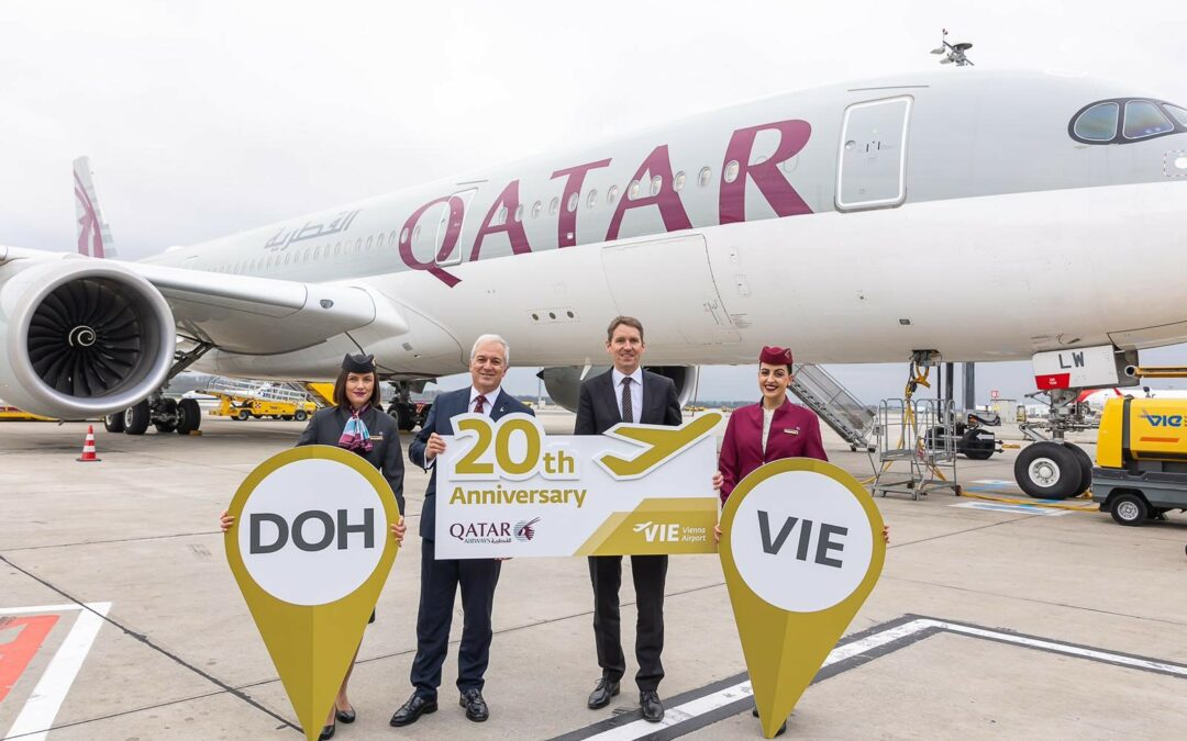 Qatar Airways feiert 20 Jahre Flugbetrieb am Flughafen Wien